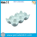 White porcelain six egg placement decorative ceramic Egg Holder